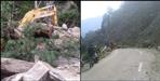 Rock fell on Badrinath Highway