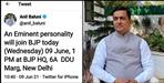 Anil Baluni tweet stirred politics