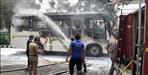 Fire in a bus parked outside Haridwar Inter College