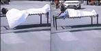 boy made reel by placing bed on the road In Dehradun
