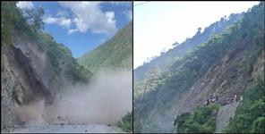 image: Landslide on Gangotri Yamunotri Highway