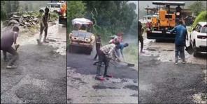 Rain-Time Roadwork Sparks Questions in Guptkashi