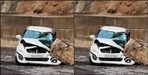 Boulder Falls on Car Near Badrinath Highway