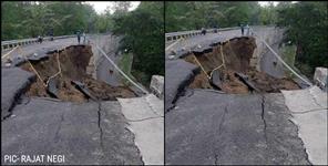 image: bridge collapsed in dehradun in 3 years