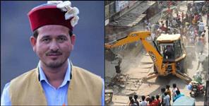 image: Bulldozer action on Hakam Singh Rawat resort