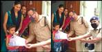 Roorkee police gave cake to child on birthday